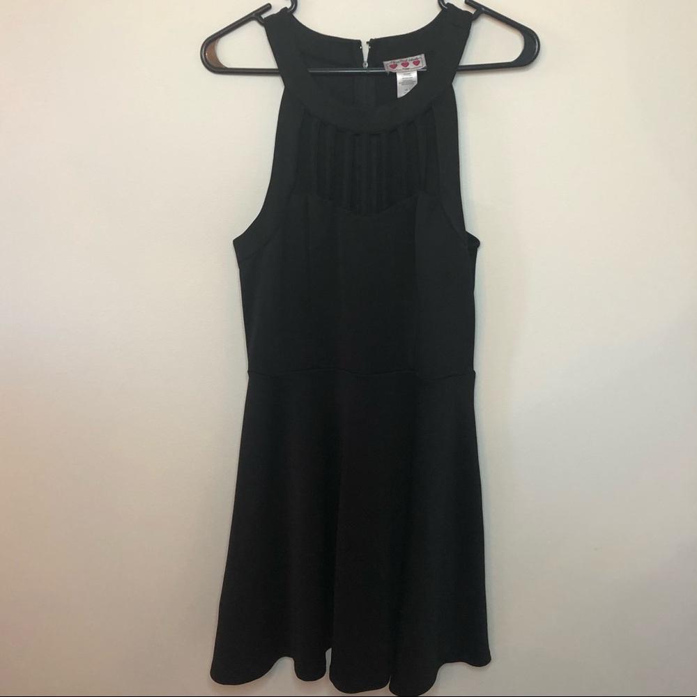 Black Cage Neck Dress